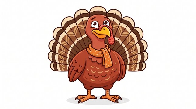 Cartoon holiday turkey,