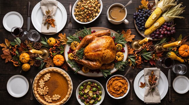 Thanksgiving celebration traditional dinner