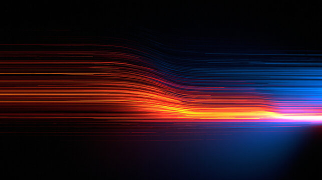 Abstract High Speed Light Trails and Data Transfer Motion