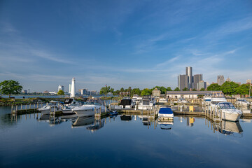 Obraz premium Milliken Lighthouse, Detroit, Michigan