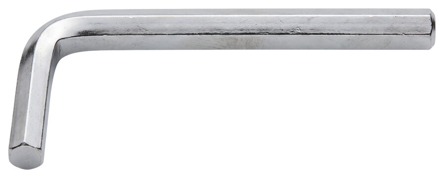 L-shaped metal rod with a worn right-angle bend