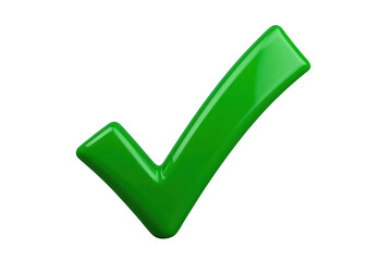Obraz premium Curved green check mark