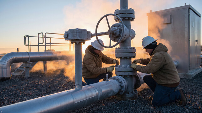 Dawn crew secures a closed-loop geothermal wellhead