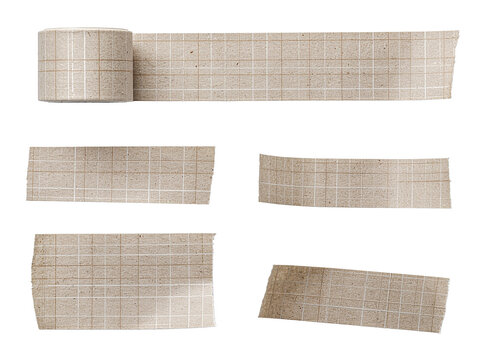 Grid graph pattern masking tape roll torn strips