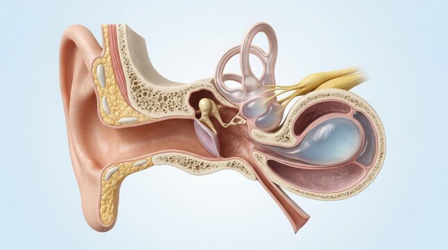 Detailed anatomical diagram of the human ear from outer to inner structures anatomy outer ear