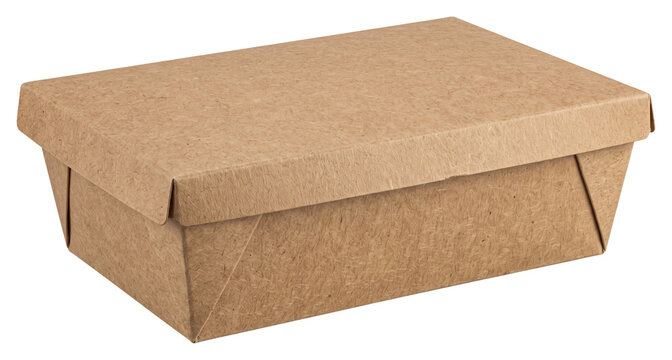 Closed rectangular folding carton with hinged lid