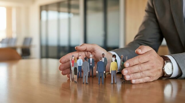 business people holding hands