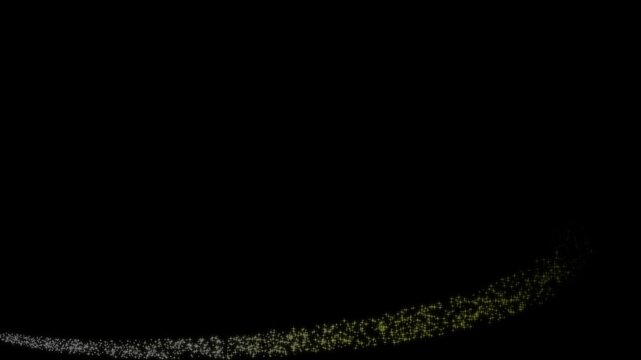 Golden shooting stars streak across a dark, expansive night sky 4k loop.