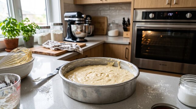 Cake batter pan