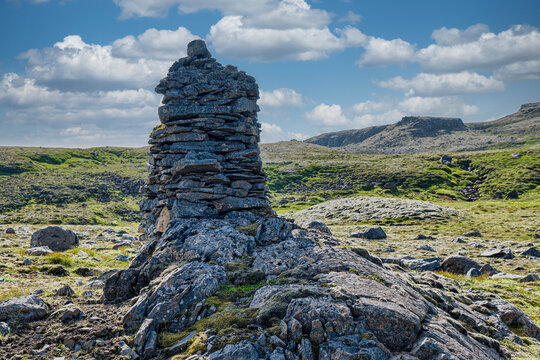 Stone Cairn in the Eastfjords