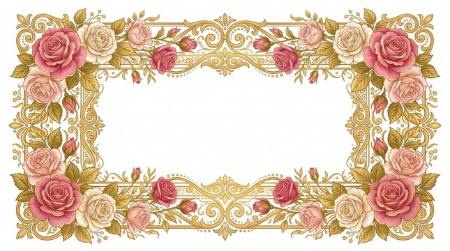 Vintage floral frame