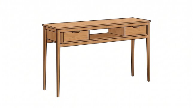 Wooden console table