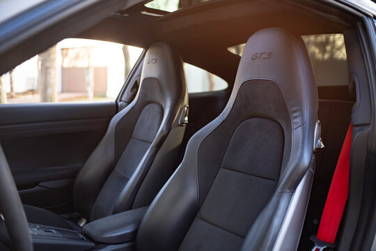 Porsche 911 Carrera GTS Sports Car Leather Bucket Seats Interior