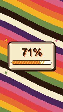 Vertical Retro Wavy Stripe Progress Bar Animation