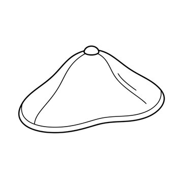 Outline of a flat cap
