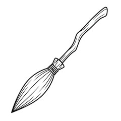 Obraz premium Broomstick illustration