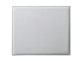 Fototapeta premium Minimalist gray leather square with stitched border.