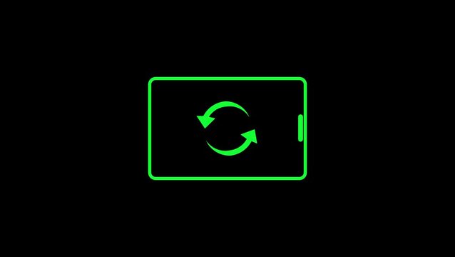 Mobile phone with blank screen. Flat style. Smart phone simple icon design template.