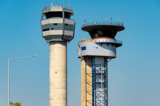 Air Traffic Control Towers at Darwin International Airport - Australia