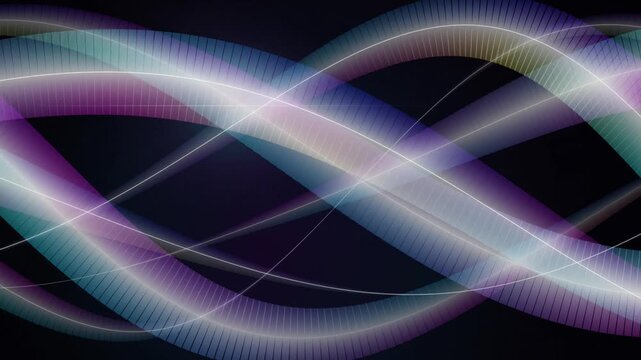 Abstract looping lines transition across a dark background in a dynamic motion graphic