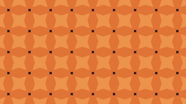 Orange geometric abstract pattern background featuring a seamless loop design
