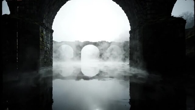 ancient arch in the old castle