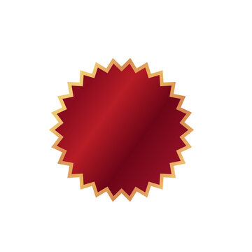 Red Gold Promotion Seal Template