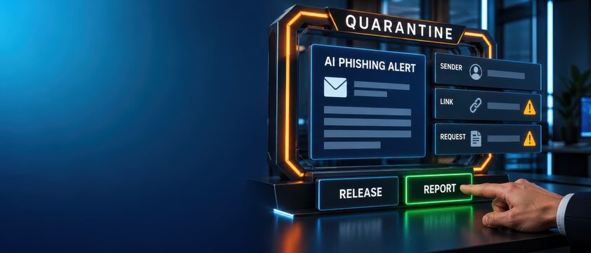 Futuristic cybersecurity isolation unit establishing AI trust and trustworthy AI protocols for enterprise threat defense via advanced touch panel monitoring