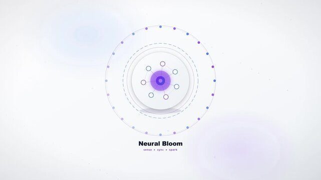 Abstract AI Neural Network Animation Glowing Digital Data Connectivity Concept