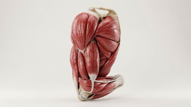 Heart Muscle Anatomical Model, Detailed Illustration of Cardiac Tissue, Medical Science Concept