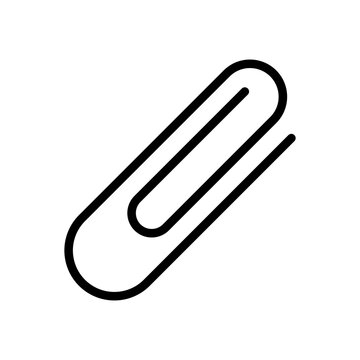 Minimalist paperclip icon, office symbol