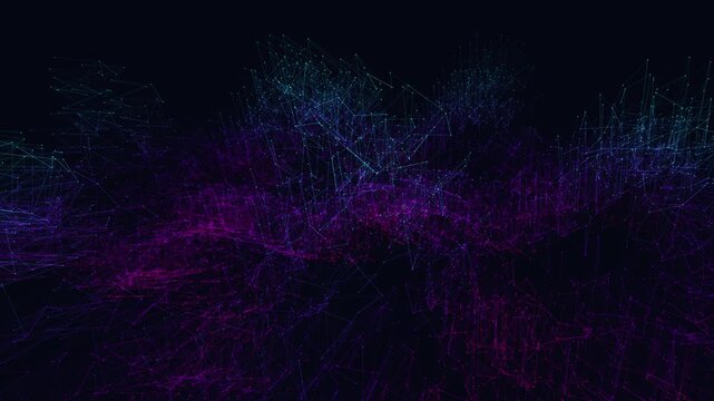 Topographic data lattice morphing into neural network clusters