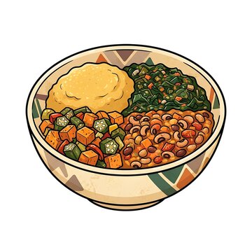 Colorful vegetable stew with rice in rustic bowl for healthy meal concept
