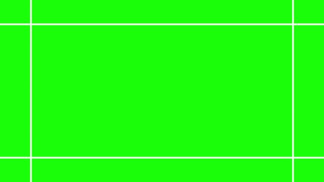 Minimal black rectangular grid lines on white background creating a clean geometric frame pattern for modern architecture, technology, interface design, templates, and abstract compositions