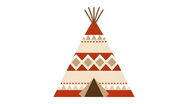 Geometric teepee pattern design illustration vector art modern interior decor