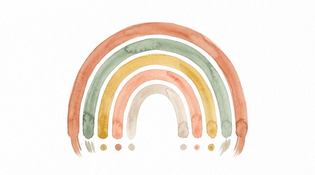 066 66 Simple watercolor illustration of a minimal boh Watercolor illu