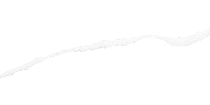 White torn paper edge with an uneven rising contour