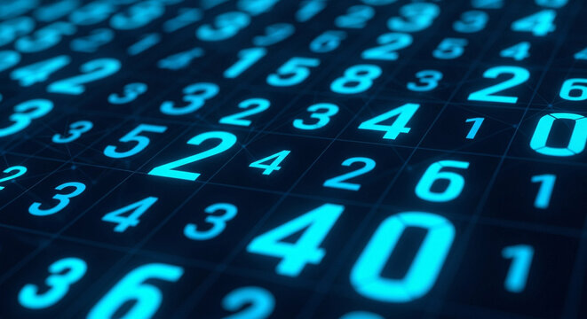 Blue digital binary numbers background texture tech