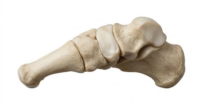 Anatomical Human Foot Bone Structure Isolated On White Background