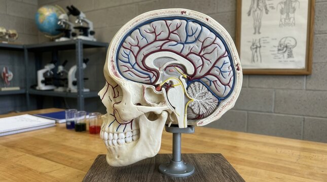 Anatomical Brain Model Detailed Human Skull And Brain Anatomy Educational Tool
