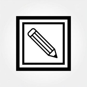 Image photo frame icon with edit pencil badge