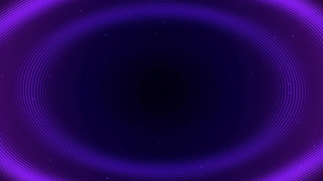 Retro purple neon circle frame, glowing violet oval light border on dark background, futuristic synthwave aesthetic for music video