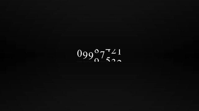 Minimalist White Number Counter Animation Counting to One Million Financial Loop