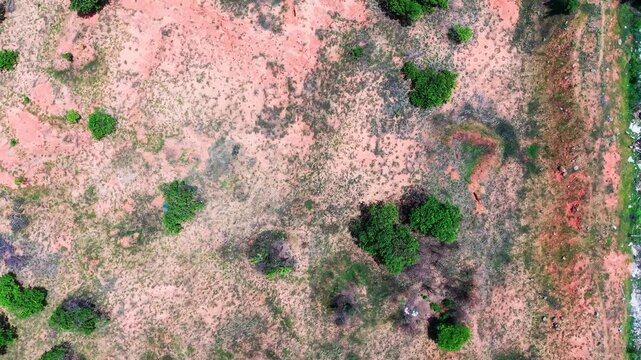 Views of the land in Vo Nguyen Giap, Mui Ne, Lam Dong show patches of earth and greenery. The time captures various angles of the area. Observing the layout offers a glimpse of the region.