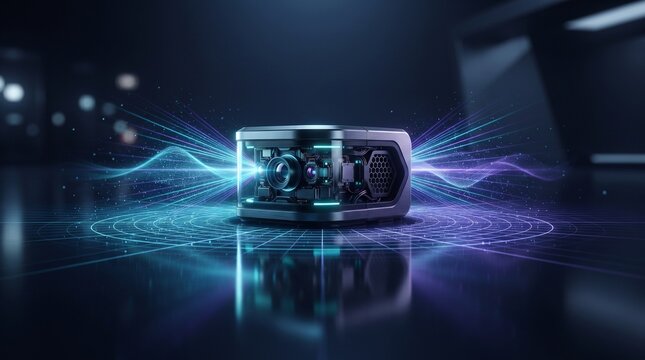 Autonomous vehicle lidar sensor scanning environment with digital laser data visualization