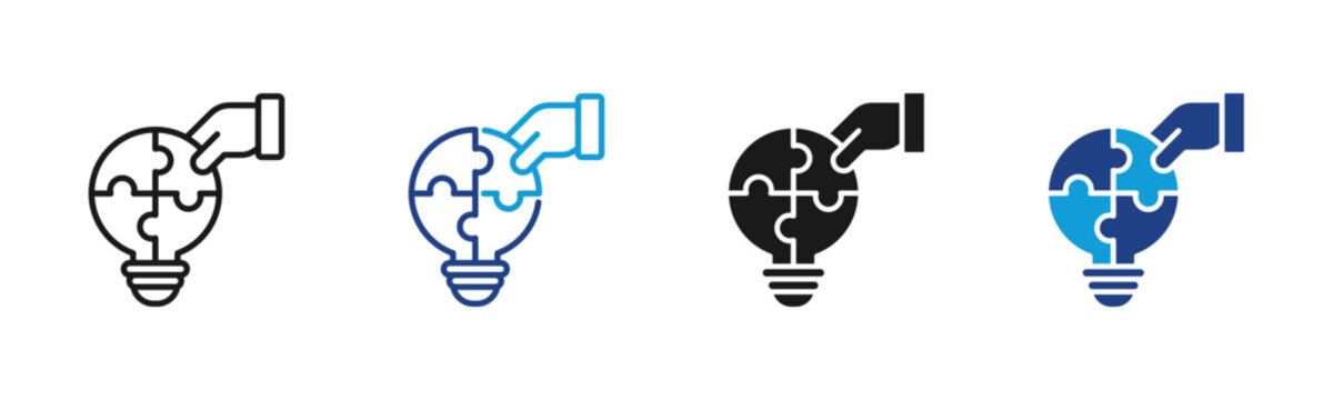 Idea Creation Web icon with multiple style collection