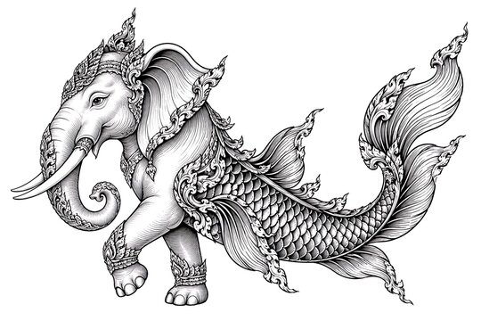 Mythical Creature - Fish Elephant Hybrid