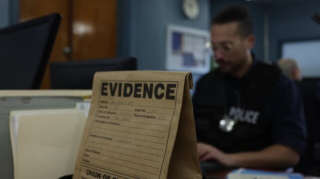 Police team in bullpen working on cases to solve crimes