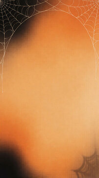 Halloween spiderweb background with orange and black gradient