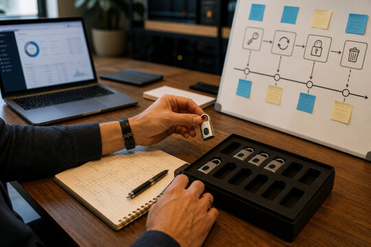 Database Key Rotation Planning Board for Encryption Security, Credential Management and Compliance
